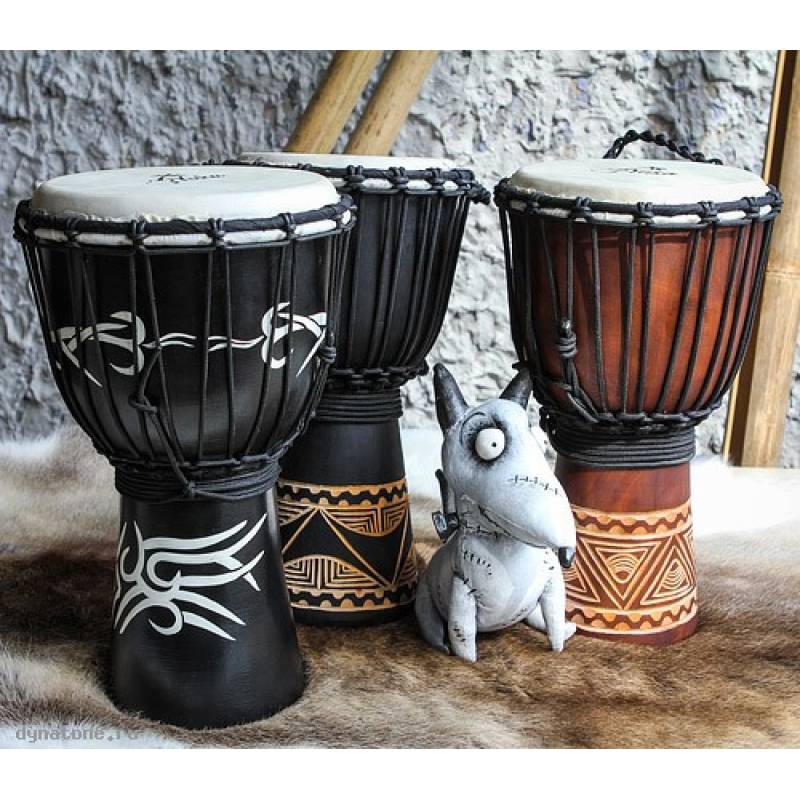 Фото YUKA DJWN08-16BR2 - Джембе с верёвочной настройкой Юка