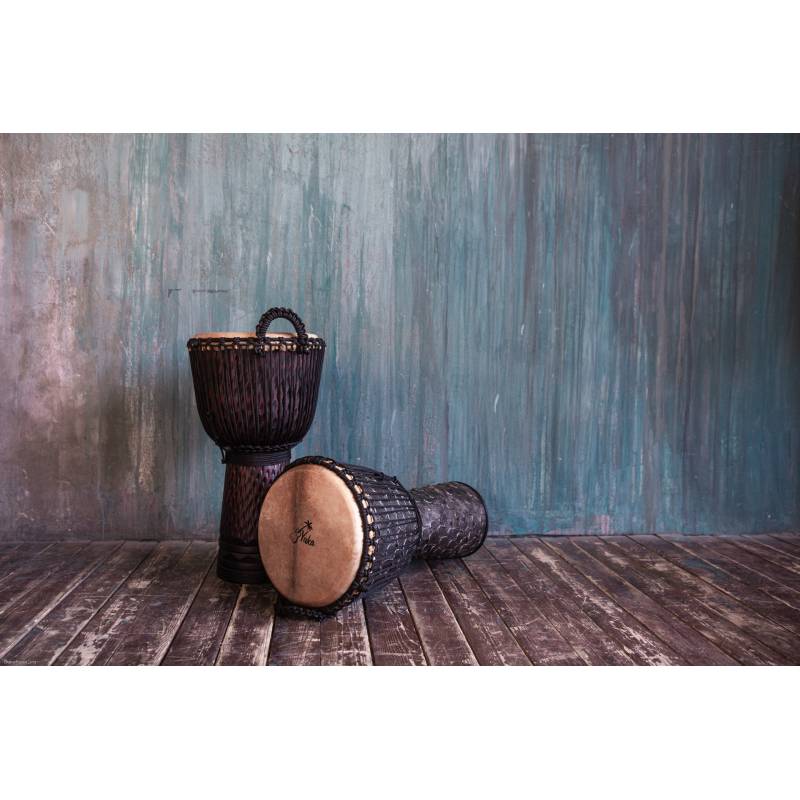 Фото YUKA DJWPRO012-24 Leopard - Джембе с верёвочной настройкой Юка