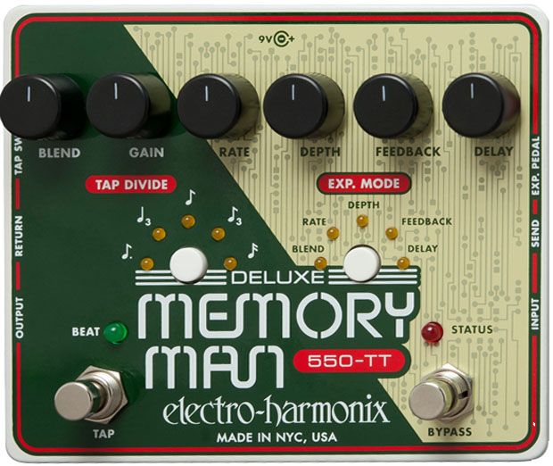 Фото Electro-Harmonix Deluxe Memory Man Tap Tempo 550-T SALE  гитарная педаль Ultimate Analog Delay