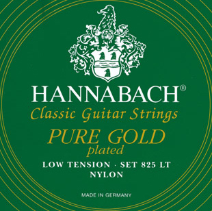 Фото Комплект струн для классической гитары Hannabach 825LT Green PURE GOLD