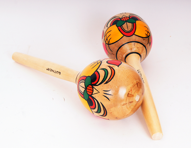 Фото Деревянные маракасы с мультипликацией Fleet FLT-MA1750-3