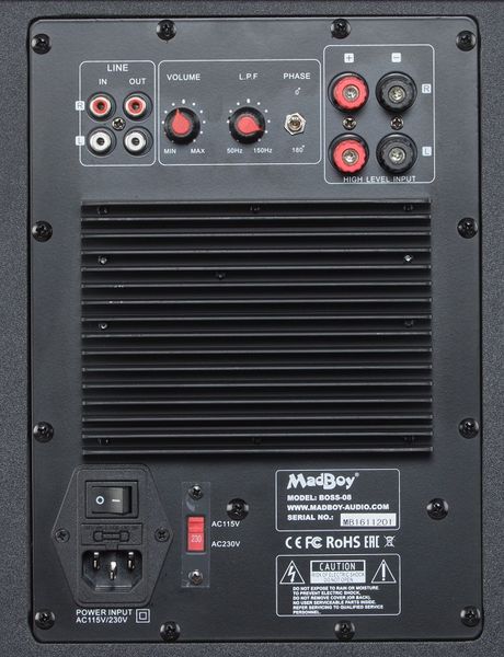 Фото Активный сабвуфер MADBOY BOSS-08