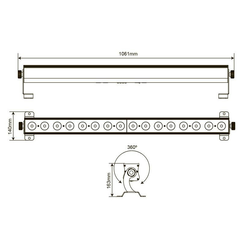 Фото Линейный LED светильник сценических эффектов STAGE4 BARTONE 16x10XWAU