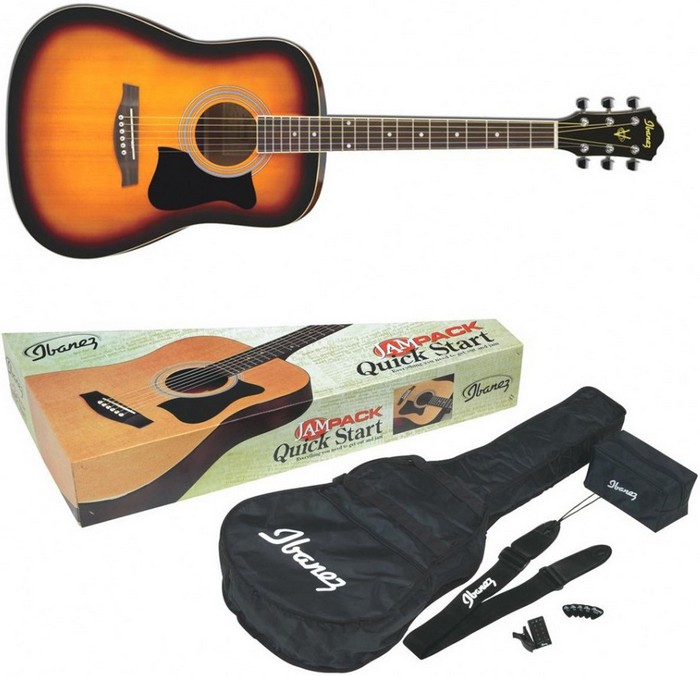 Фото Гитарный набор IBANEZ V50NJP VINTAGE SUNBURST