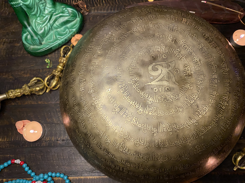 Фото Поющая чаша кованная Ething Carving - SBEC 35 