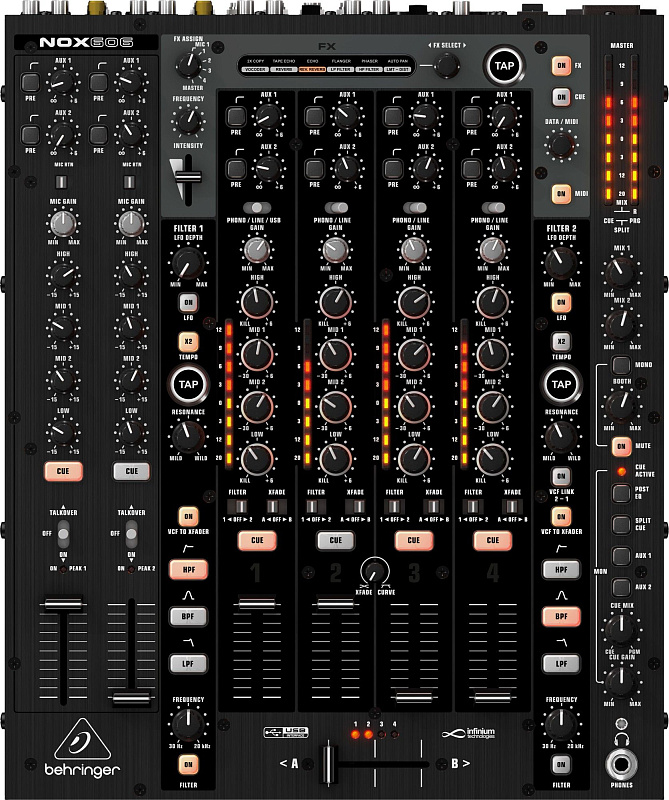 Фото DJ пульт BEHRINGER NOX606 PRO MIXER