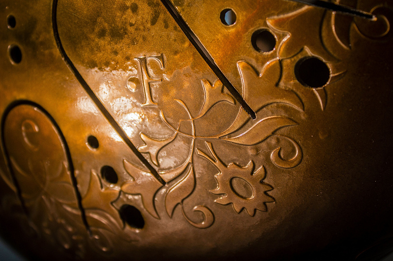 Фото KSY.35.C.e2 Глюкофон 35см, гравировка «Гороскоп», полукруглые лепестки, Ля-минор, Kosmosky