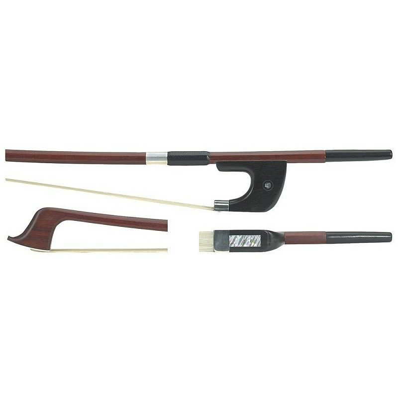 Фото Смычок для контрабаса, 8-гранная трость GEWA Double Bass Bow Brazil Wood Student German 3/4