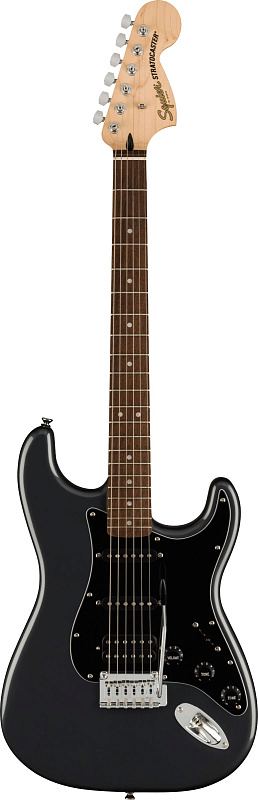 Фото Электрогитара в комплекте FENDER SQUIER Affinity 2021 Stratocaster HSS Pack LRL Charcoal Frost Metallic