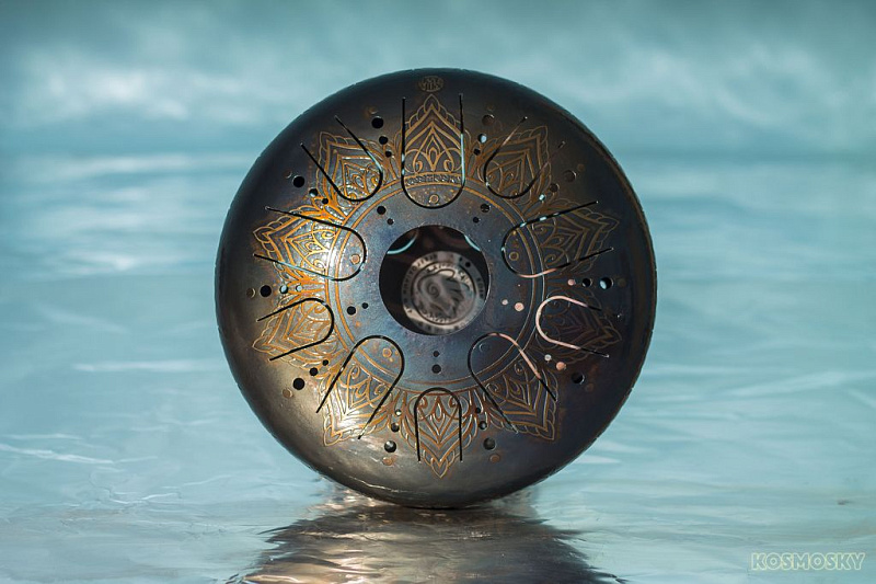 Фото KSY.30.C.e.1-2x Глюкофон 30см, полукруглые лепестки, двусторонний, гравировка "Триксель", Kosmosky