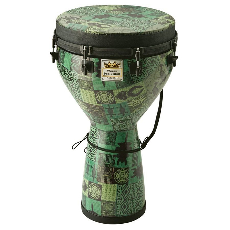 Фото Remo DJ-0014-32 джембе 14"х25", цвет Green Kinte
