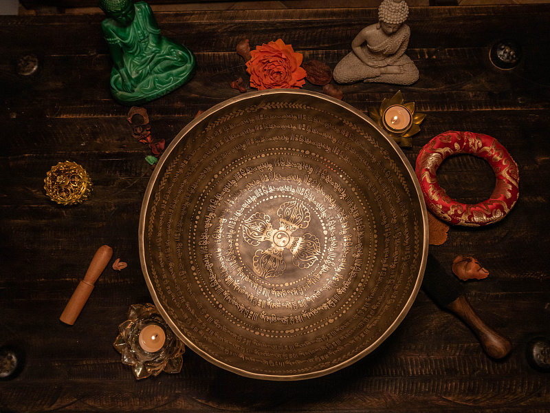 Фото Поющая чаша кованная Ething Carving - SBEC 35 