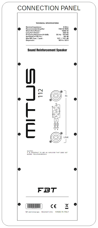 Фото Пассивная акустическая система FBT MITUS 112