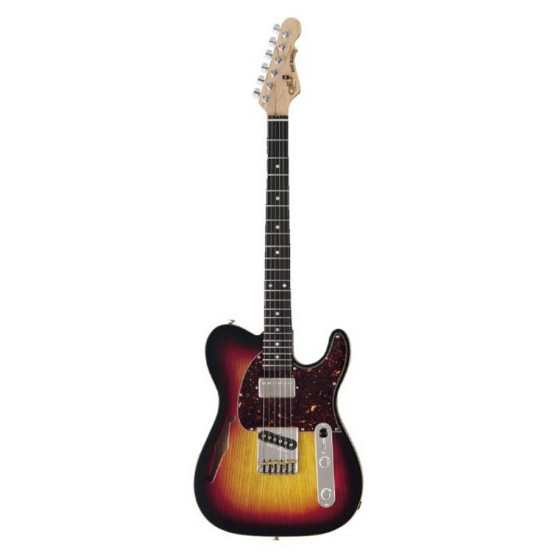 Фото Электрогитара G&L ASAT Classic Bluesboy Semi-Hollow 3-Tone Sunburst MP, с кейсом