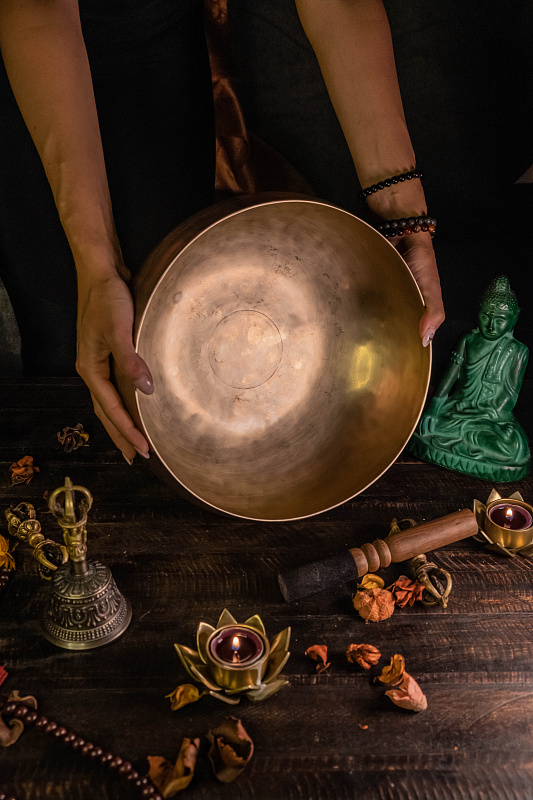 Фото Поющая чаша кованая Full Carving SB-NRV 29 