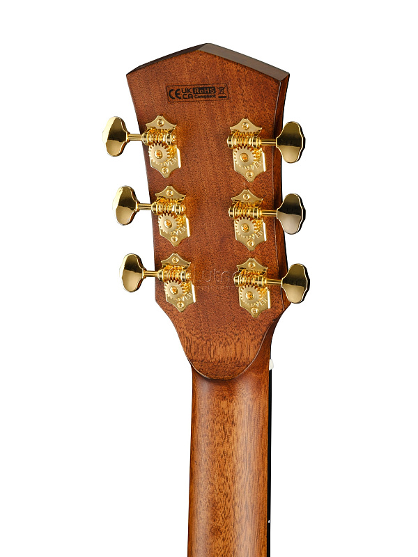 Фото Gold-A6-Bocote-WCASE-NAT Gold Series Электро-акустическая гитара, цвет натуральный, с чехлом, Cort