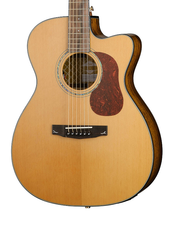 Фото Gold-OC6-Bocote-WCASE-NAT Gold Series Электро-акустическая гитара, цвет натуральный, с чехлом, Cort