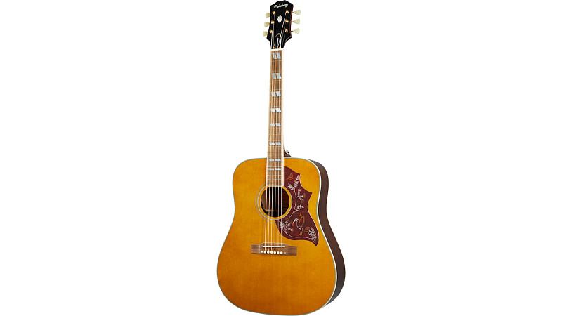 Фото EPIPHONE Hummingbird Aged Antique Natural