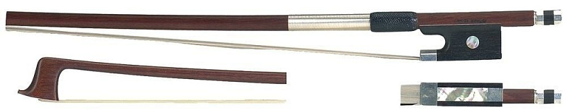 Фото Смычок скрипичный GEWA Violin Bow Brazil Wood Student 1/4, восьмигранная трость