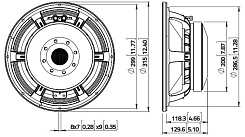 Динамик Lavoce WAF124.02 12" 1200 Вт, 8 Ом