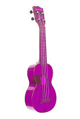 WATERMAN by KALA KA-SWF-PL Waterman Fluorescent Grape Soprano Ukulele