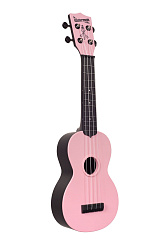 WATERMAN by KALA KA-SWB-PK Soft Pink Matte Soprano Ukulele