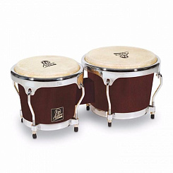 LP LPA601-DW Aspire Wood Bongos Dark Wood/Chrome