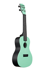 WATERMAN by KALA KA-CWB-GN Green, Matte, Concert Ukulele w/Bag