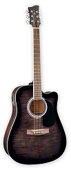 Jay Turser JJ-45-FCET-BLSB  электроакустическая гитара Dreadnought, Blue Sunburst