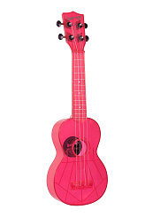 WATERMAN by KALA KA-SWF-PK Waterman Fluorescent Pink, Soprano Ukulele