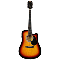 FENDER SQUIER SA-105CE DREADNOUGHT SUNBURST W/FISHMAN PREAMP