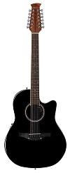 12-струнная электроакустическая гитара APPLAUSE AB2412II-5S Balladeer Mid Cutaway BlackSatin