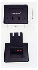 Soundking AJ327  скрытая сценическая монтажная коробка, 2 XLR (F)/ 2 TRS