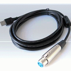 Invotone UC104 - A/D аудио конвертер с кабелем и разъёмами XLR 3pin (мама)<->USB, длина 4 метра.